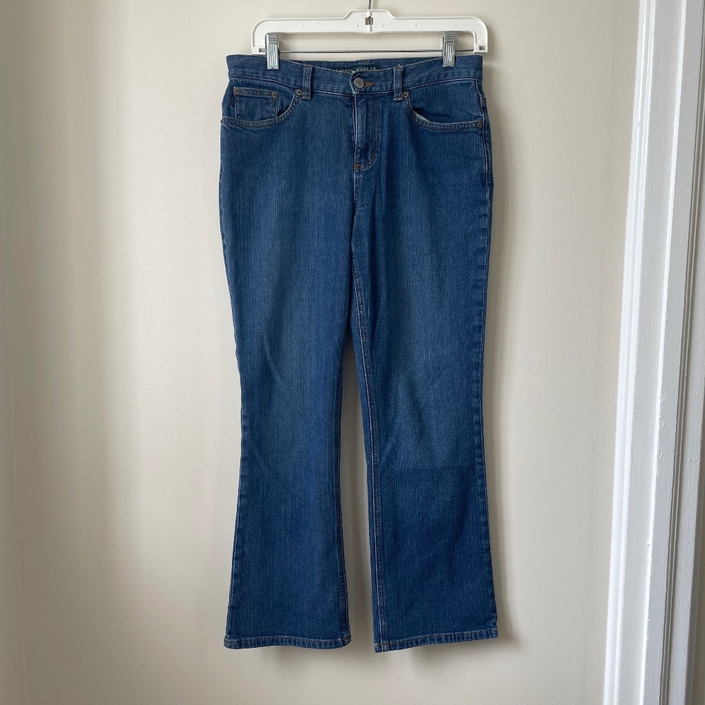 RLR jeans with cropped and slight flare